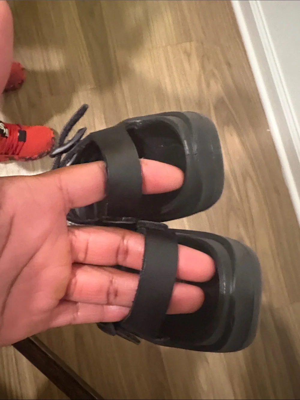 Birkenstock Kids Matte Black Two-Buckle Trail Sandal